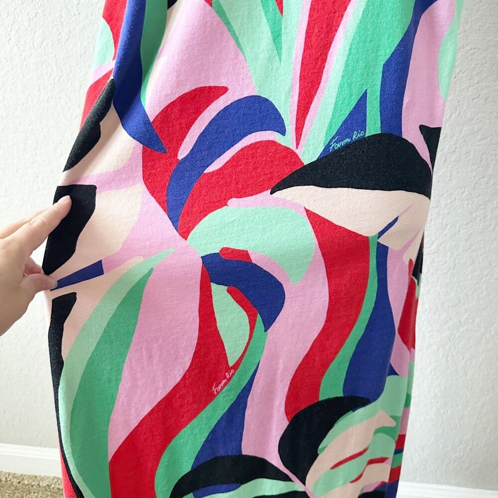 FARM Rio Colorful Abstract Midi Dress - Picture 9 of 15